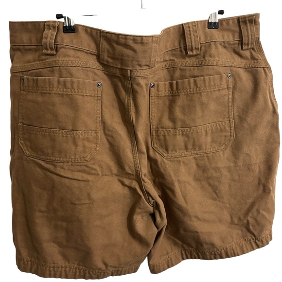 Duluth Trading Co Men’s Flex Fire Hose Shorts Relaxed Fit 9” Brown Outdoors 42 - Picture 1 of 11